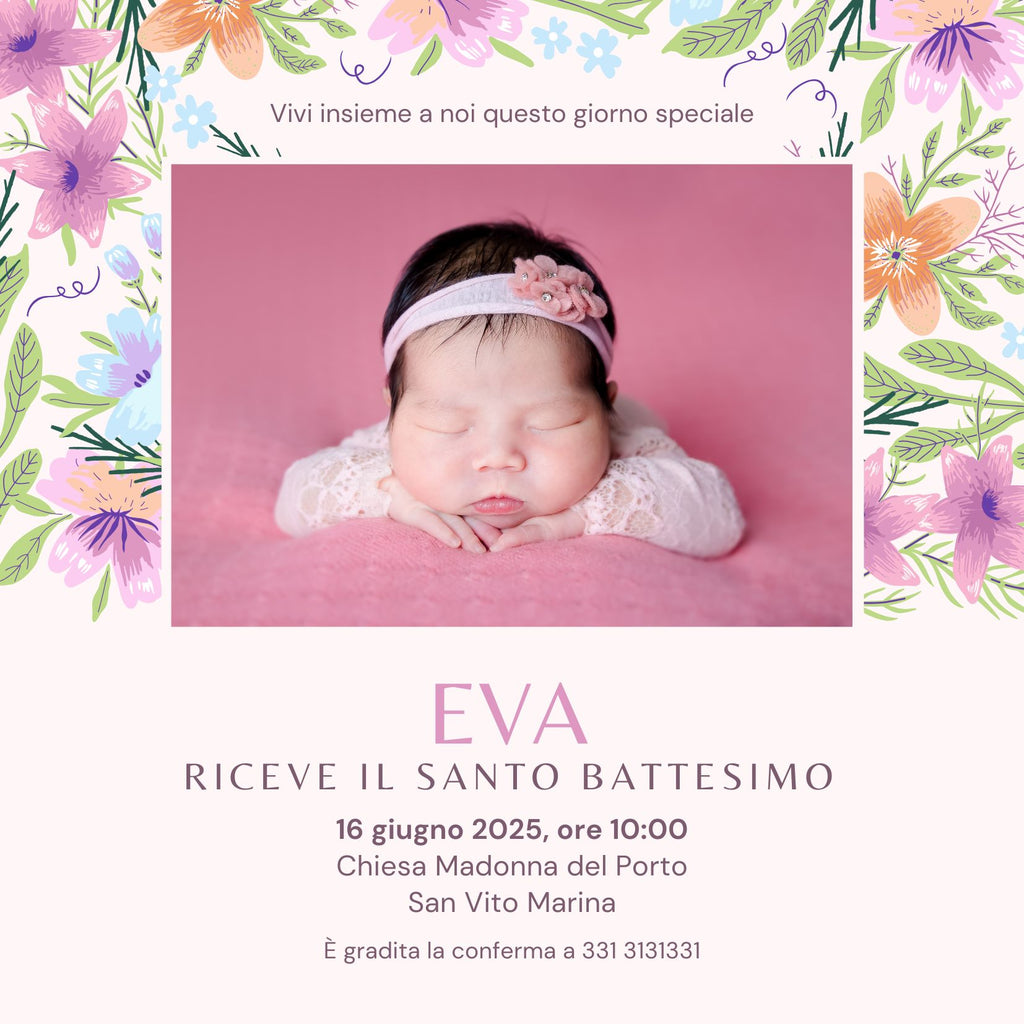 Invito Personalizzato Quadrato per Eventi