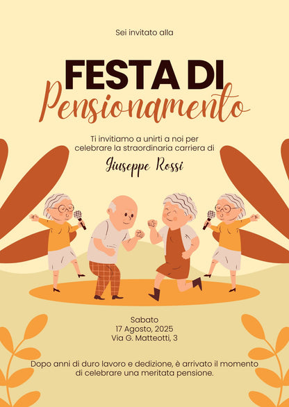 Invito Personalizzato Classico per Eventi