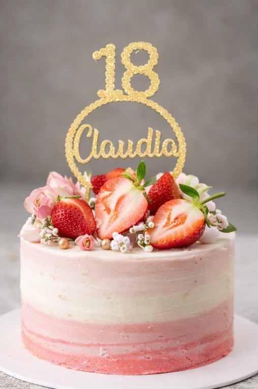 Cake Topper Personalizzato per Torta - Decorazione Compleanno e Cerimonia
