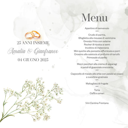 Menù Pieghevoli Eventi