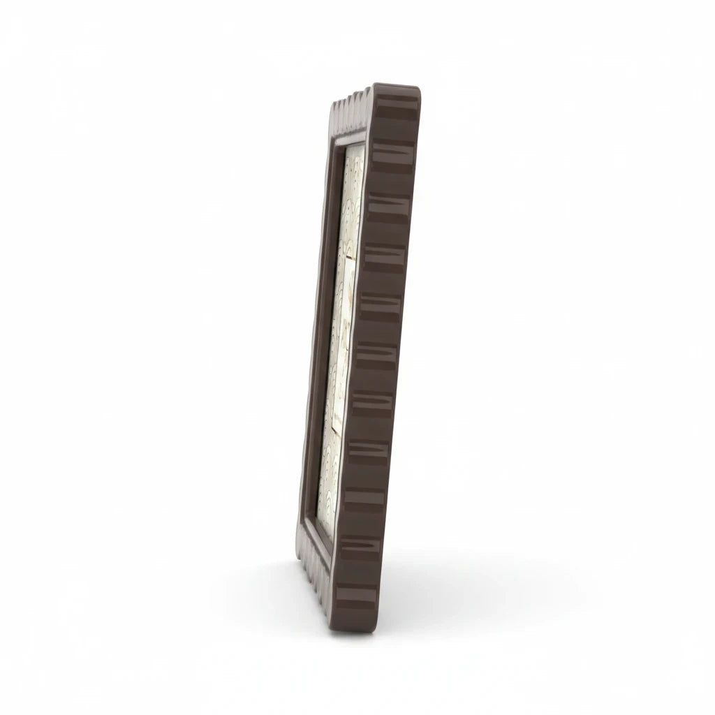 Cornice portafoto da tavolo FotoGrafica marrone con bordo a rilievo, design elegante per casa o ufficio