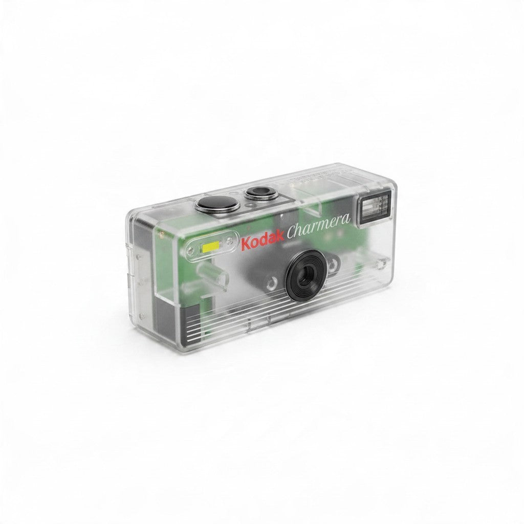 Fotocamera digitale ultra-compatta FotoGrafica Kodak Charmera con scocca trasparente e componenti interni a vista