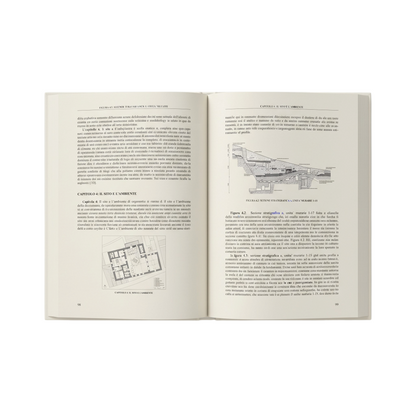 Servizio di stampa e rilegatura tesi FotoGrafica con pagine interne di tesi di laurea aperte e testo tecnico leggibile