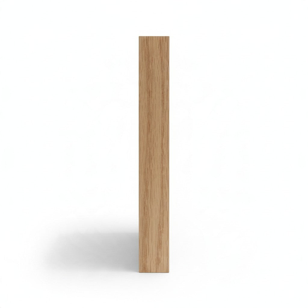Targa cornice FotoGrafica in legno naturale con profilo sottile vista laterale per decorazione d'interni moderna