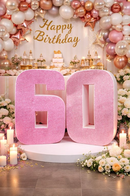 Scritta Personalizzata Glitter per Eventi - Decorazione Luccicante per Compleanni