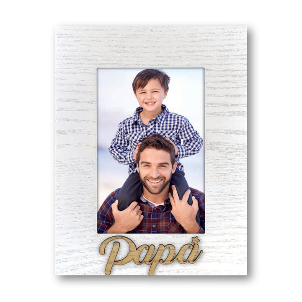 Cornice da Tavolo Famiglia - Portafoto in Legno con Scritta