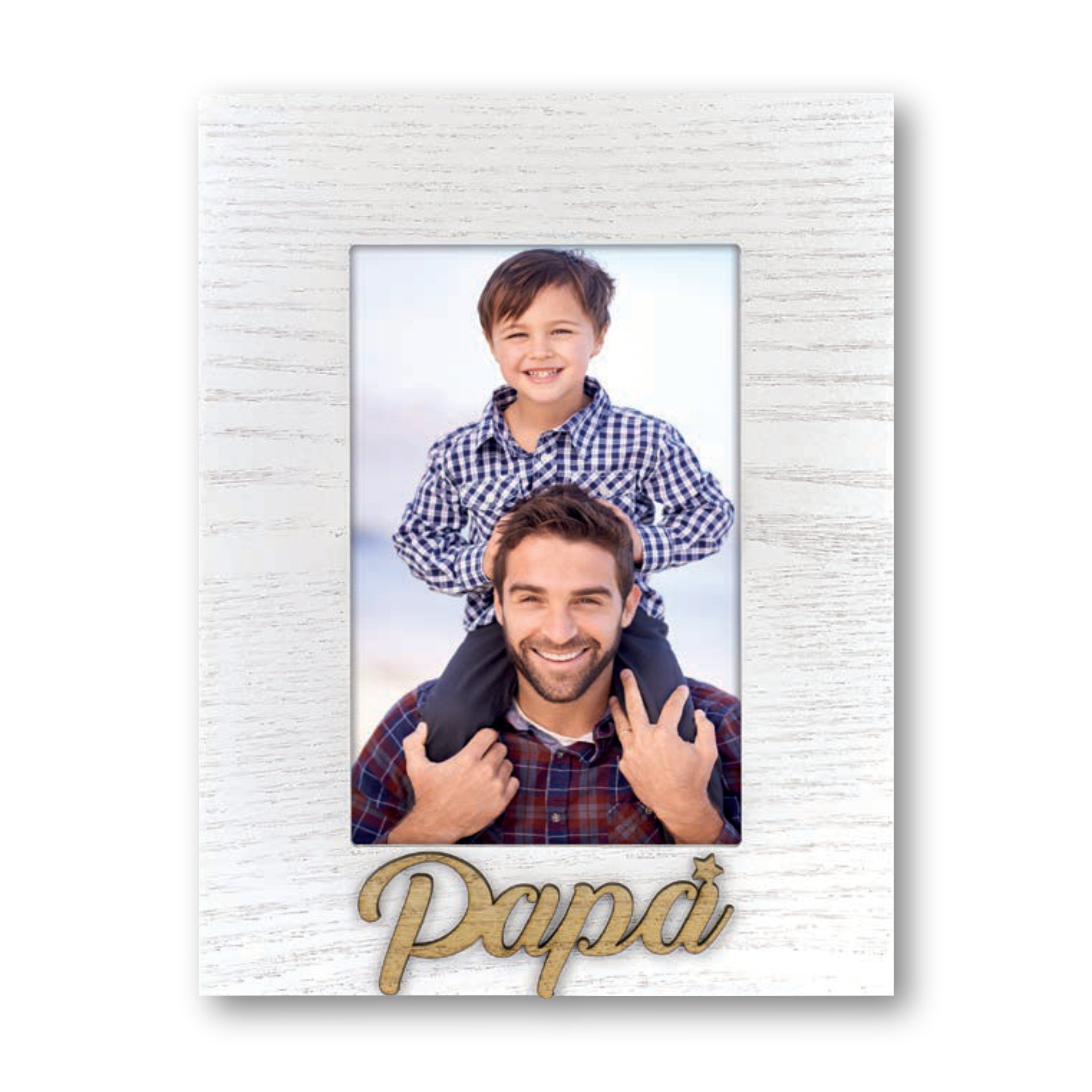 Cornice da Tavolo Famiglia - Portafoto in Legno con Scritta