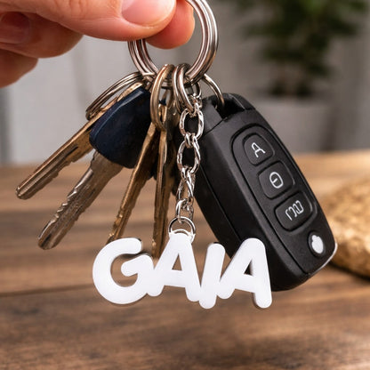 Portachiavi Personalizzato Sagomato - Accessorio con Nome o Dedica